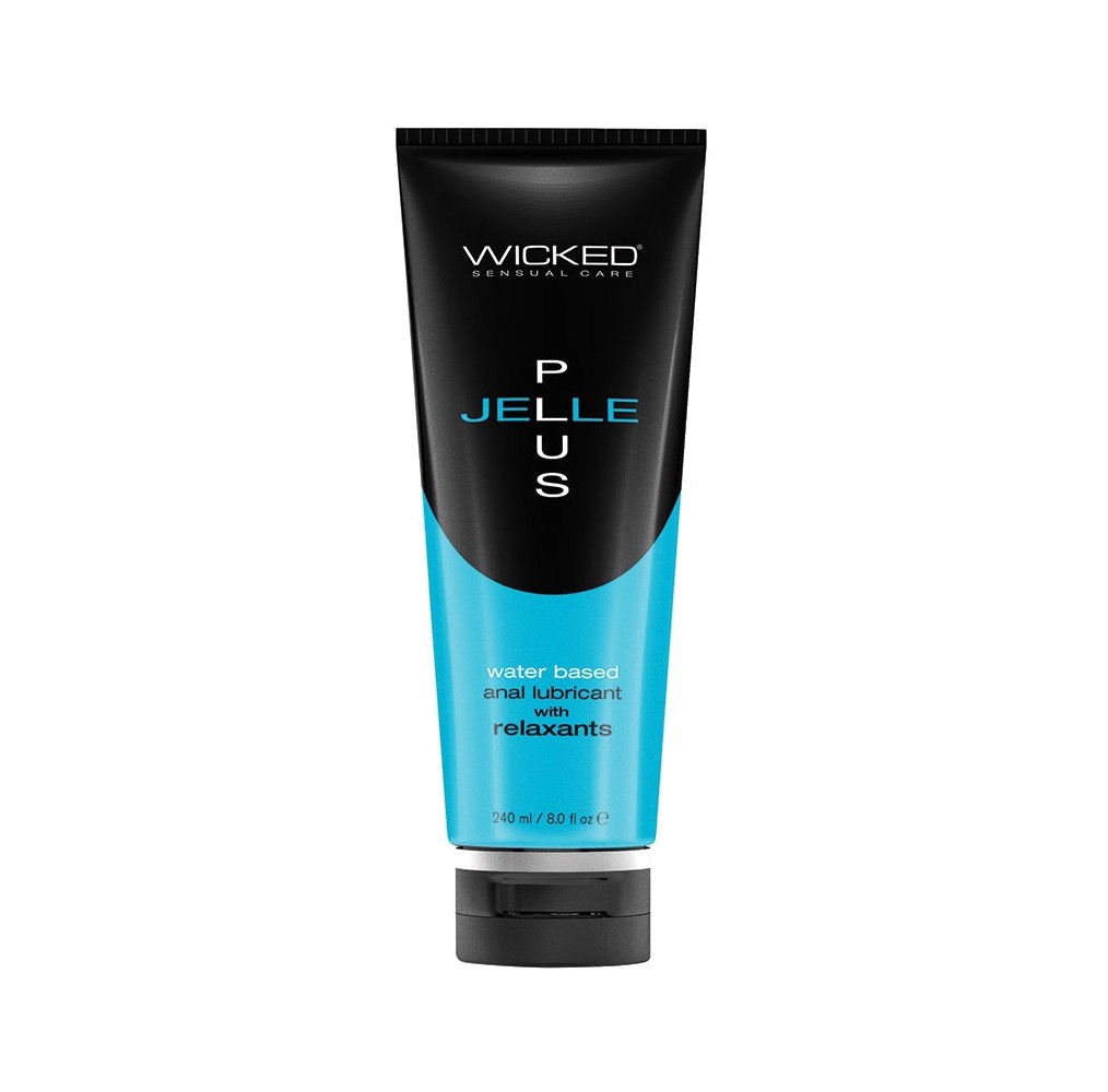 Wicked Aqua Jelle Plus Anal Lubricant with Relaxants 8oz